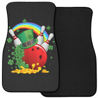 Irish Bowling Balls Shamrock Leprechaun St Patricks Day Front Car Mat | Artistshot