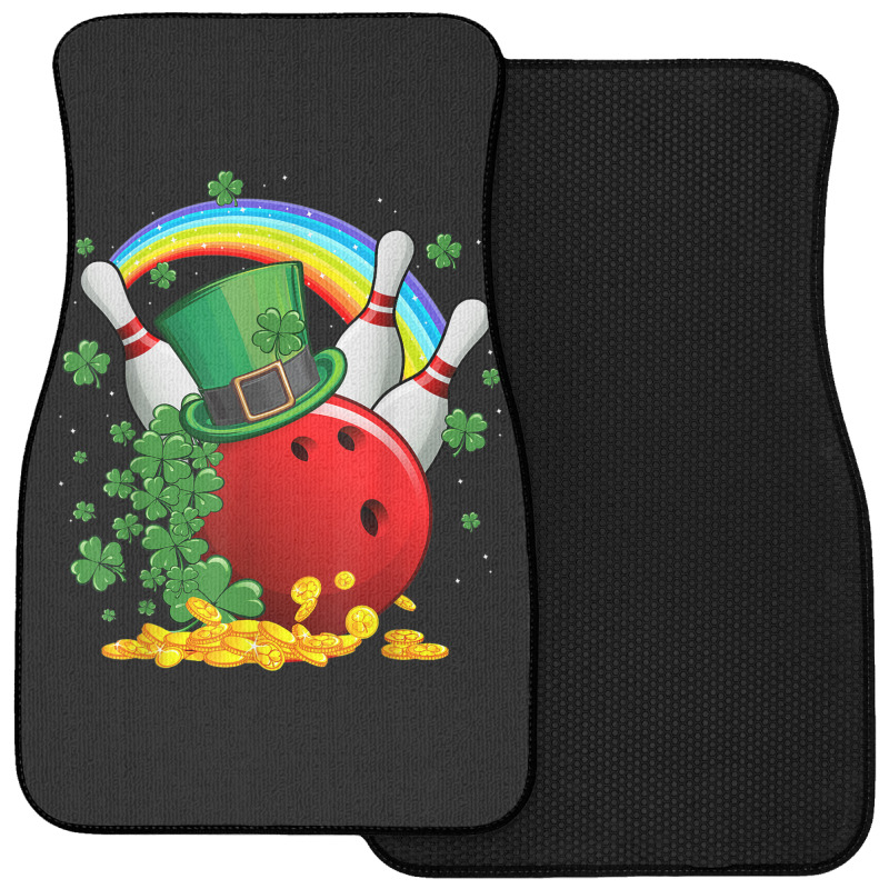 Irish Bowling Balls Shamrock Leprechaun St Patricks Day Front Car Mat | Artistshot