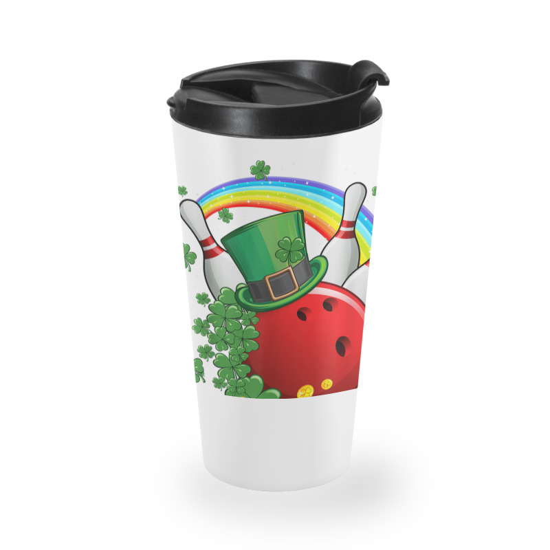 Irish Bowling Balls Shamrock Leprechaun St Patricks Day Travel Mug | Artistshot