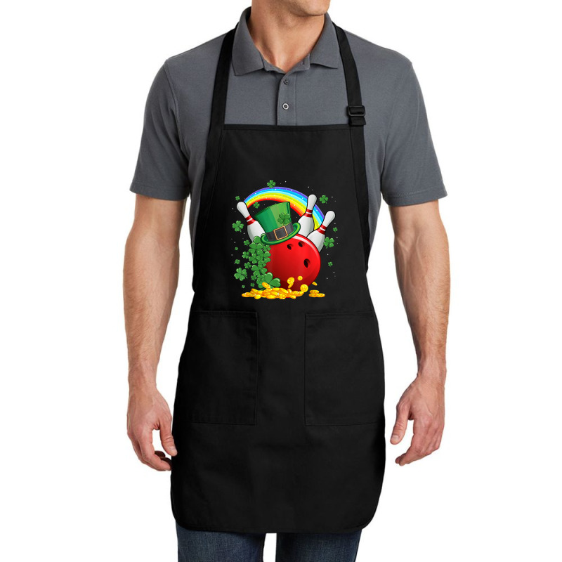 Irish Bowling Balls Shamrock Leprechaun St Patricks Day Full-length Apron | Artistshot