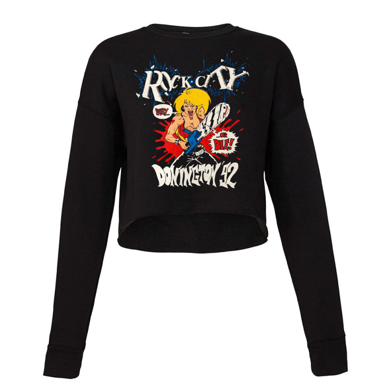 Donington, Rock City 1992, The Donington, Donington Art, Donington Vin Cropped Sweater by cm-arts | Artistshot