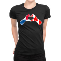 Canada Panama Flag Canadian Panamanian Heart Ladies Fitted T-shirt | Artistshot