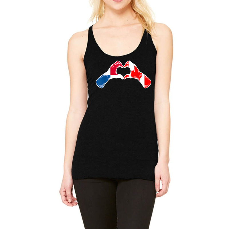 Canada Panama Flag Canadian Panamanian Heart Racerback Tank by Tee | Artistshot