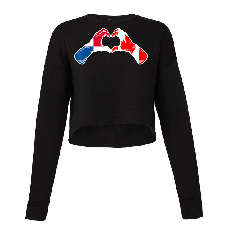 Canada Panama Flag Canadian Panamanian Heart Cropped Sweater by Tee | Artistshot