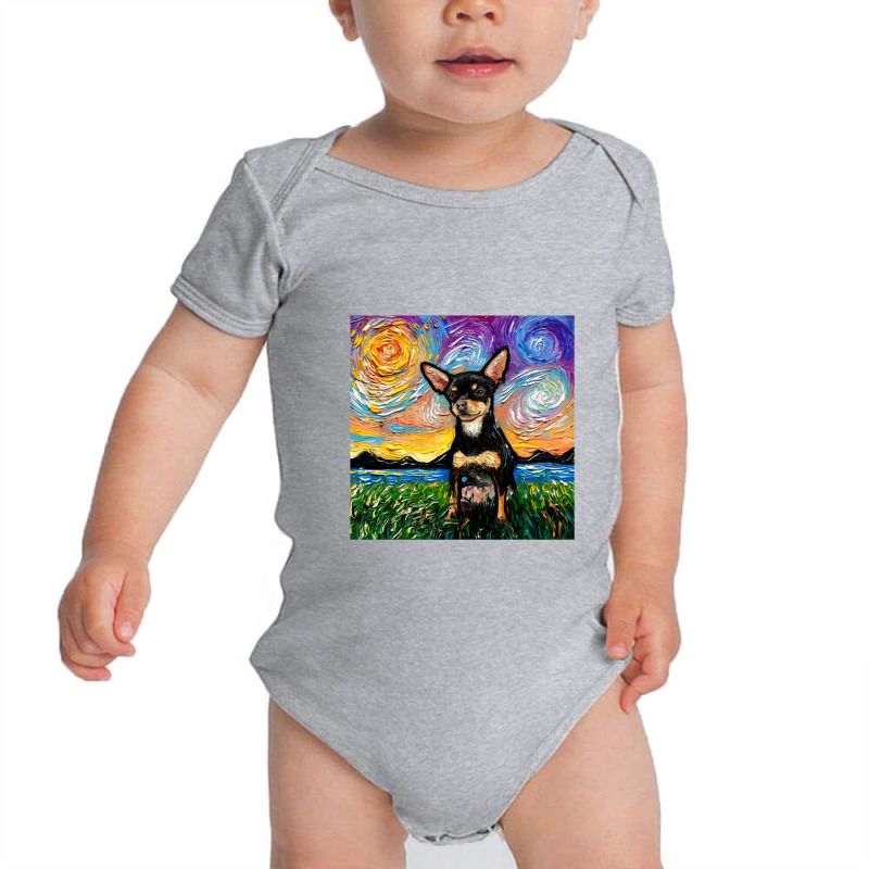 Short Hair Black And Tan Chihuahua Night,chihuahua Baby Bodysuit | Artistshot