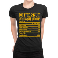 Thanksgiving Xmas Food Facts Butternut Squash Soup Nutrition Ladies Fitted T-shirt | Artistshot