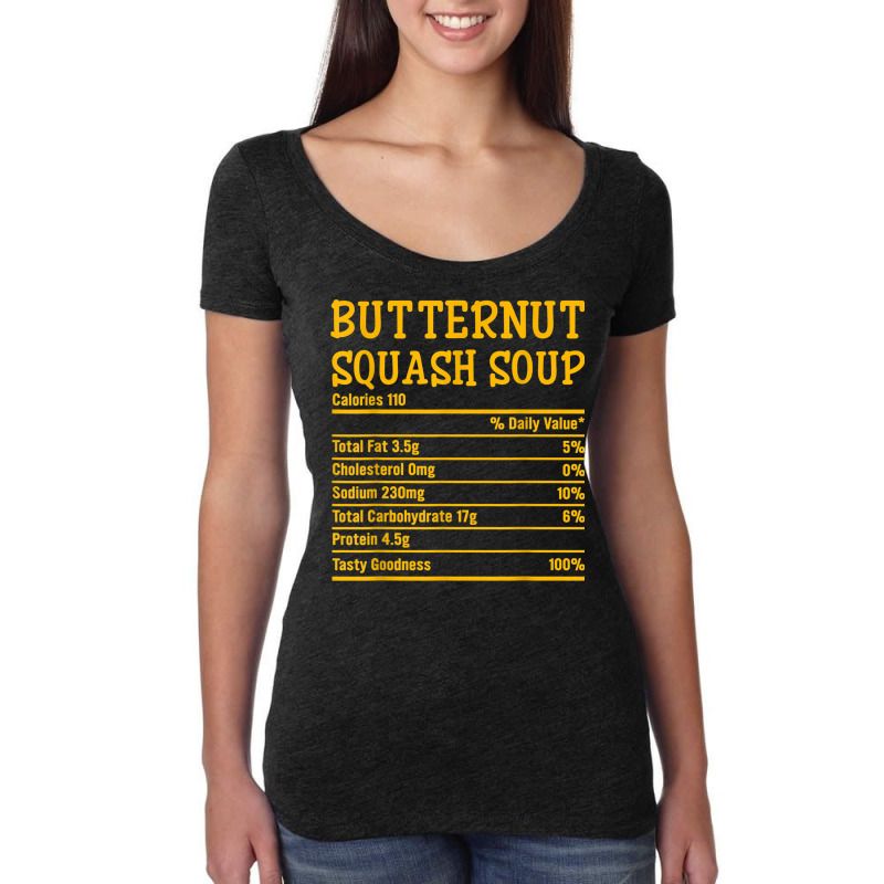 Thanksgiving Xmas Food Facts Butternut Squash Soup Nutrition Women's Triblend Scoop T-shirt by Loves | Artistshot