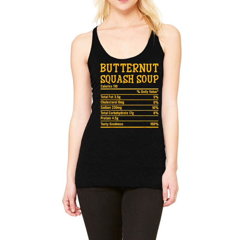 Thanksgiving Xmas Food Facts Butternut Squash Soup Nutrition Racerback Tank by Loves | Artistshot