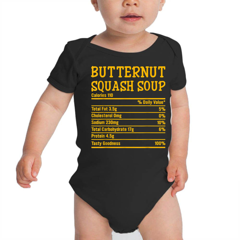 Thanksgiving Xmas Food Facts Butternut Squash Soup Nutrition Baby Bodysuit by Loves | Artistshot