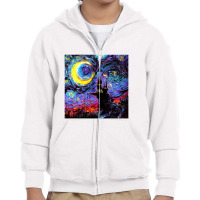 The Haunting Of Van Gogh,halloween Castle Youth Zipper Hoodie | Artistshot