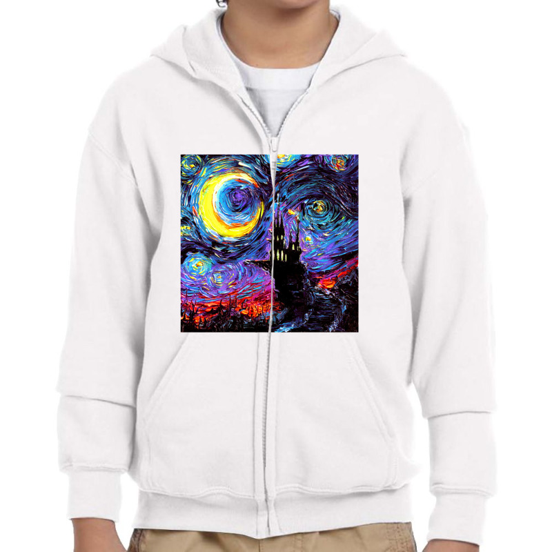 The Haunting Of Van Gogh,halloween Castle Youth Zipper Hoodie | Artistshot