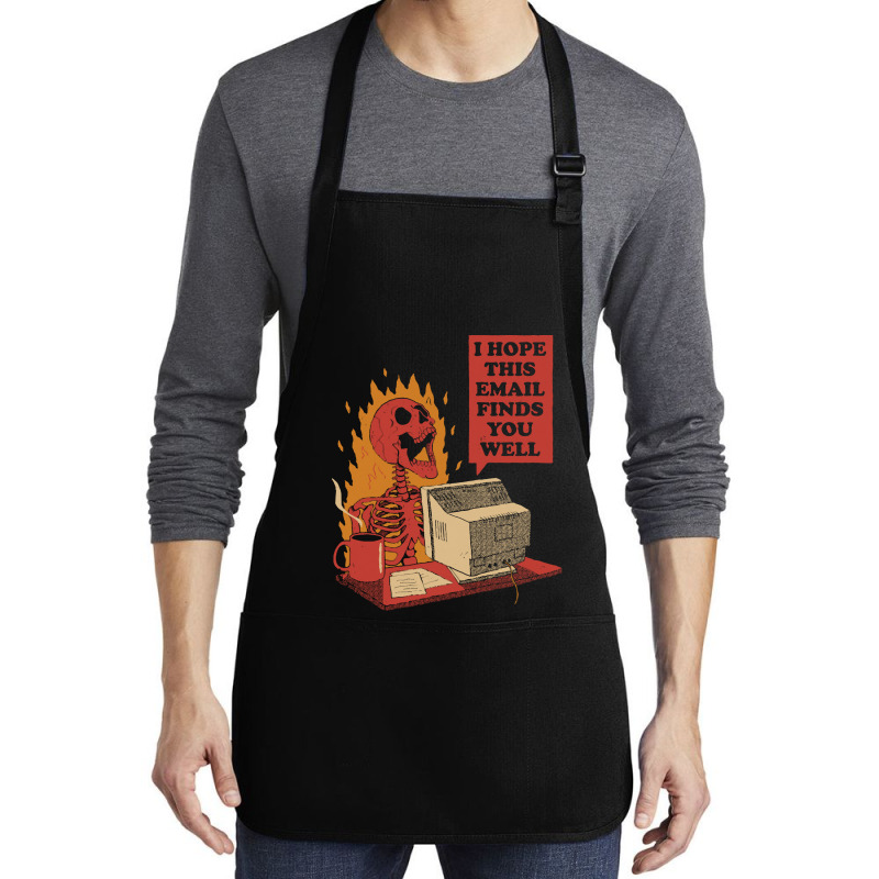 Skeleton T  Shirt You Got Mail T  Shirt Medium-length Apron | Artistshot