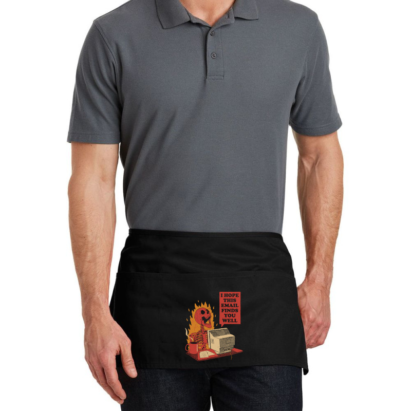 Skeleton T  Shirt You Got Mail T  Shirt Waist Apron | Artistshot