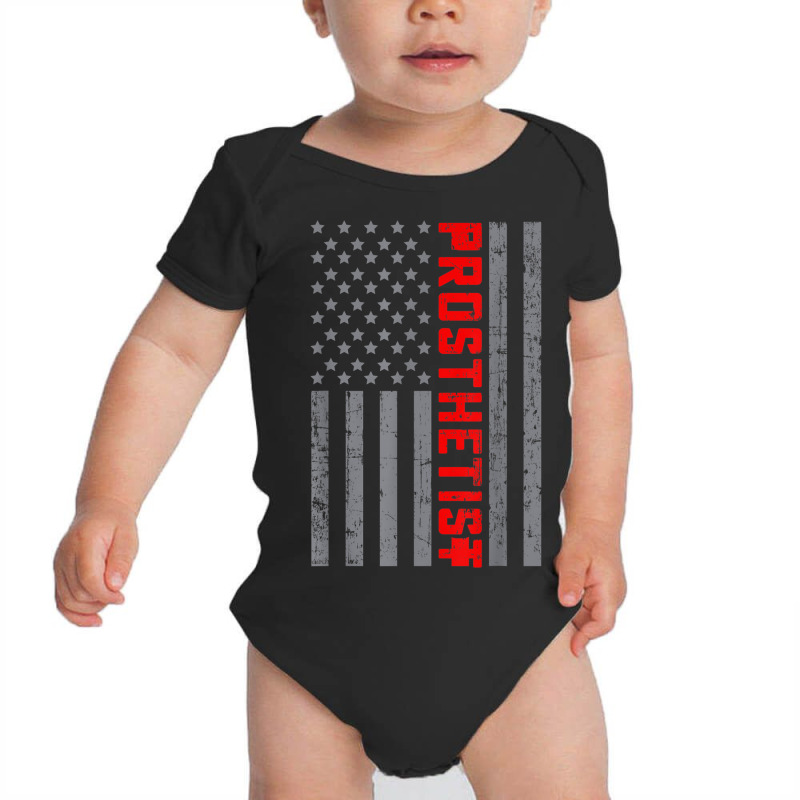 American Flag Prosthetist Us Flag Vintage For Men Dad Baby Bodysuit by Loves | Artistshot