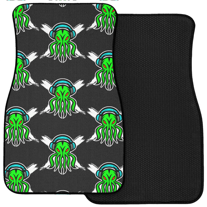 Skull Octopus Music Lover T  Shirt Skull Octopus Music Lover T  Shirt Front Car Mat | Artistshot