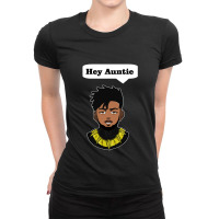 Erik Killmonger Hey Auntie Ladies Fitted T-shirt | Artistshot