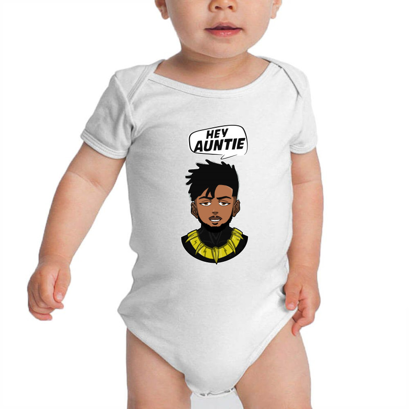 Erik Killmonger Hey Auntie Baby Bodysuit by Trending Design | Artistshot