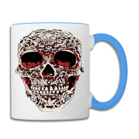 Skull T  Shirt Big Carved Red And White Skeleton Skull Head T  Shirt Coffee Mug | Artistshot