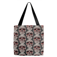 Skull T  Shirt Big Carved Red And White Skeleton Skull Head T  Shirt Tote Bags | Artistshot