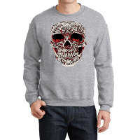 Skull T  Shirt Big Carved Red And White Skeleton Skull Head T  Shirt Crewneck Sweatshirt | Artistshot