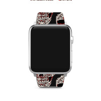 Skull T  Shirt Big Carved Red And White Skeleton Skull Head T  Shirt Apple Watch Band | Artistshot