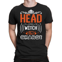 Skull Witch Pumpkin Head Pumpkin Va T  Shirt Halloween Head Witch In C T-shirt | Artistshot