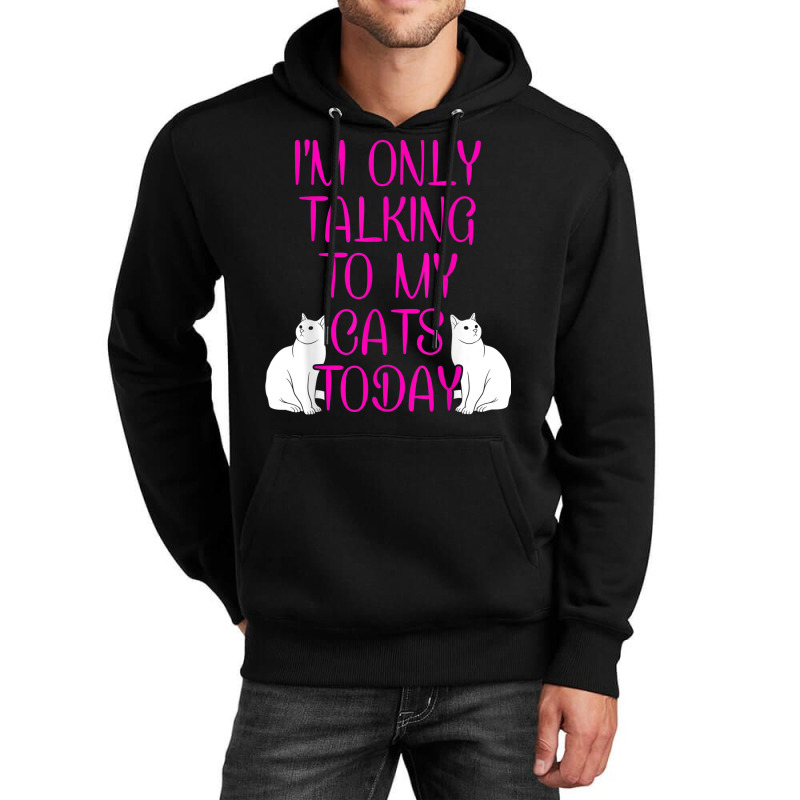 Im Only Talking To My Cat Cat Lover Cat Owner Pet Animals Unisex Hoodie by Bestshirt | Artistshot