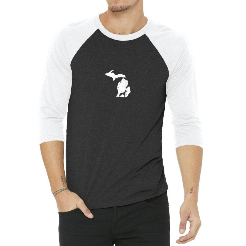 Whippet Michigan Dog Lover 3/4 Sleeve Shirt | Artistshot