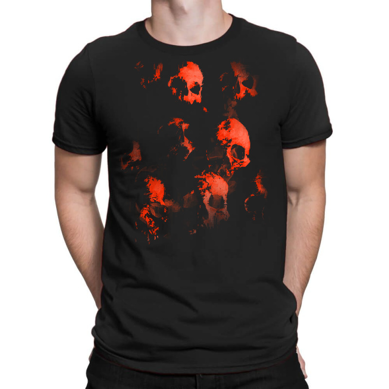 Skulls T  Shirt Wall Of Evil Hellish Skulls T  Shirt T-shirt | Artistshot