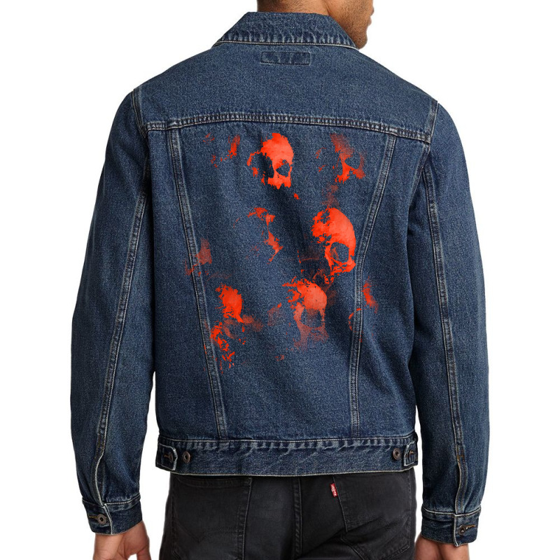 Skulls T  Shirt Wall Of Evil Hellish Skulls T  Shirt Men Denim Jacket | Artistshot