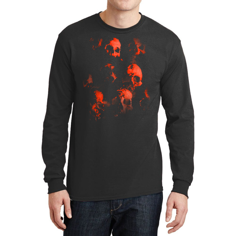 Skulls T  Shirt Wall Of Evil Hellish Skulls T  Shirt Long Sleeve Shirts | Artistshot