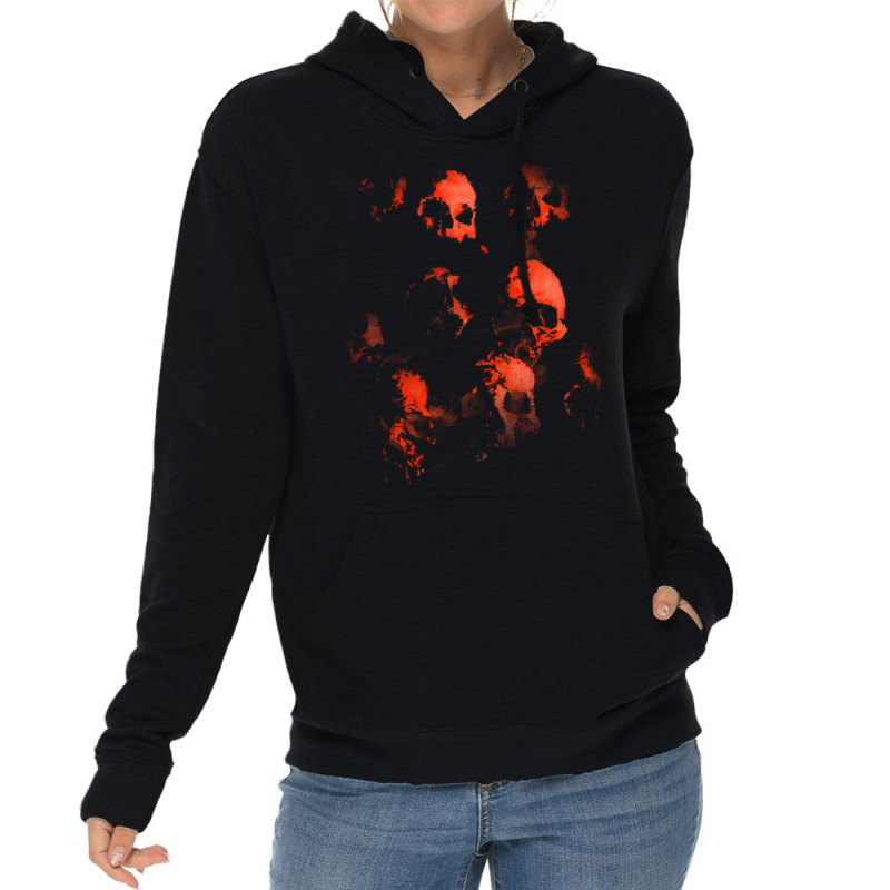 Skulls T  Shirt Wall Of Evil Hellish Skulls T  Shirt Lightweight Hoodie | Artistshot