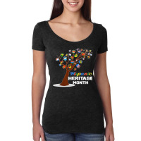 Countries Flags Latinx Hands Tree Hispanic Heritage Month Premium Women's Triblend Scoop T-shirt | Artistshot