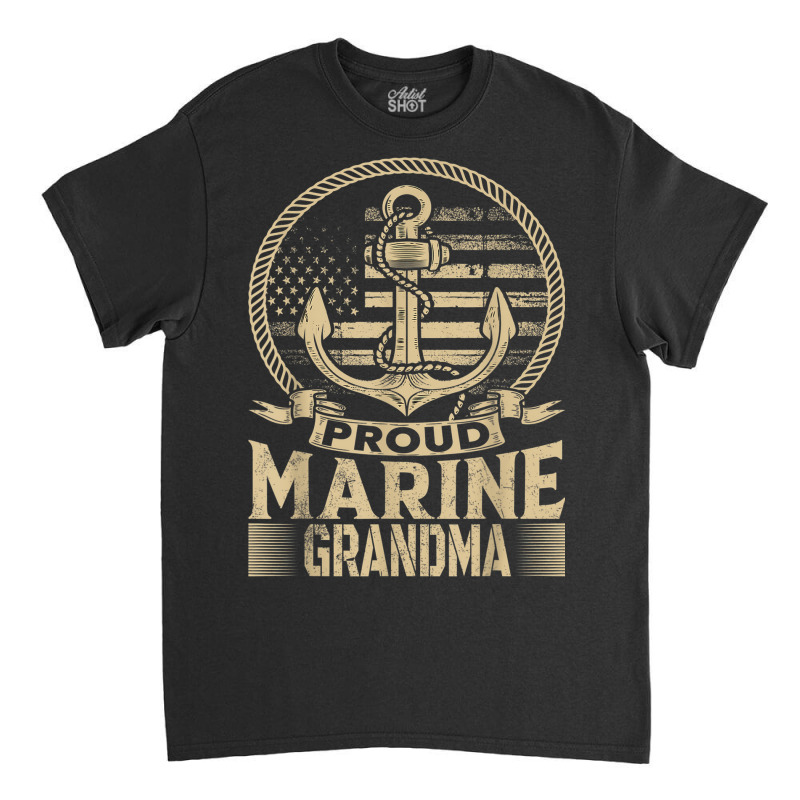 Proud Marine Grandma Classic T-shirt by Bestarts | Artistshot