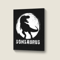 Sonsaurus T  Shirt Sonsaurus T Rex Dinosaur T  Shirt Portrait Canvas Print | Artistshot