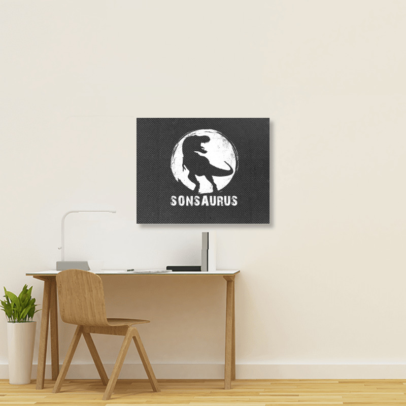 Sonsaurus T  Shirt Sonsaurus T Rex Dinosaur T  Shirt Landscape Canvas Print | Artistshot