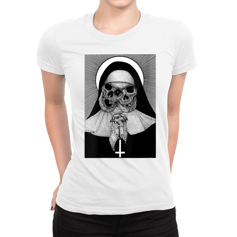 Womens Occult Gothic Dark Satanic Unholy Witchcraft Grunge Emo Goth V Ladies Fitted T-Shirt by cm-arts | Artistshot