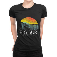 Big Sur California Beach Central Coast Retro Forest Camping T-shirt Ladies Fitted T-shirt | Artistshot