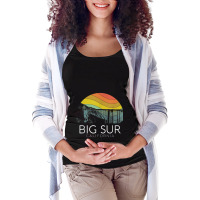 Big Sur California Beach Central Coast Retro Forest Camping T-shirt Maternity Scoop Neck T-shirt | Artistshot