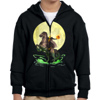 Full Moon Wicked Headless Horseman Halloween T Shirt Youth Zipper Hoodie | Artistshot