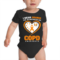 I Wear Orange For My Brother In Law Copd Awareness Baby Bodysuit | Artistshot