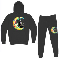 Cat & Moon Sugar Skull Dia De Los Muertos Day Of The Dead Hoodie & Jogger Set | Artistshot