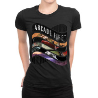 Arcade Fire Discography Ladies Fitted T-shirt | Artistshot