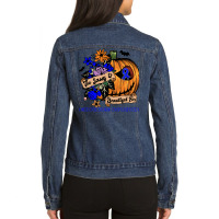 Osteogenesis Imperfecta Survivor T  Shirt Osteogenesis Imperfecta Awar Ladies Denim Jacket | Artistshot