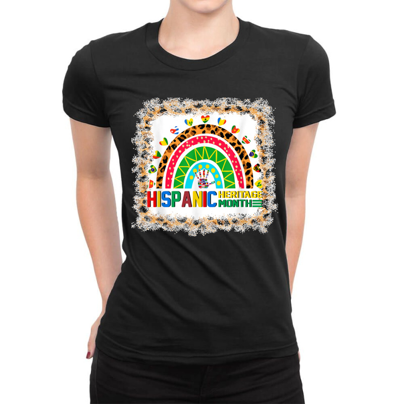 Countries Flags Latinx Boho Rainbow Hispanic Heritage Month Ladies Fitted T-Shirt by LaDonnaOesterle | Artistshot