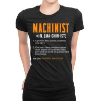 Machinist Definition Machining For Machine Operator Ladies Fitted T-shirt | Artistshot