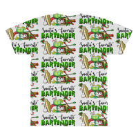 Santa's Favorite Bartender All Over Men's T-shirt | Artistshot