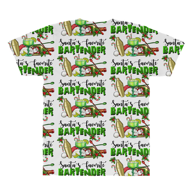 Santa's Favorite Bartender All Over Men's T-shirt | Artistshot