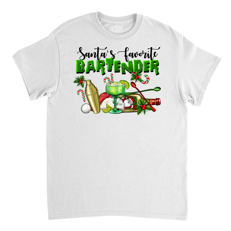 Santa's Favorite Bartender Classic T-shirt | Artistshot