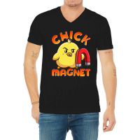 Chick Magnet Funny Halloween Costume Magnetic Little Chicken Long V-neck Tee | Artistshot